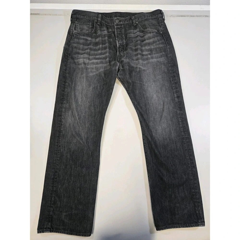 Levi's Men's‎ 501 Straight Leg Black Denim Jeans Size 40x32